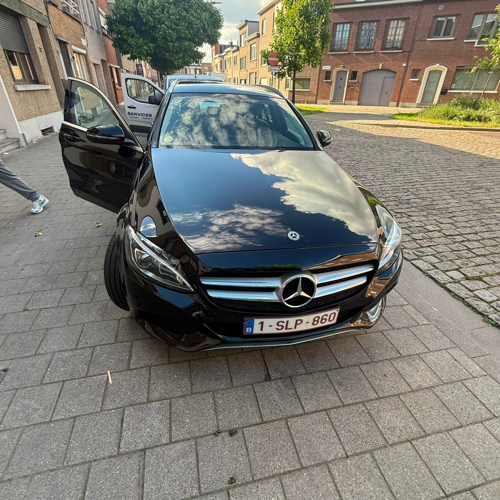 Mercedes C-klasse 180, Auto's, Mercedes-Benz, Automaat, Zwart, 5 deurs, Particulier