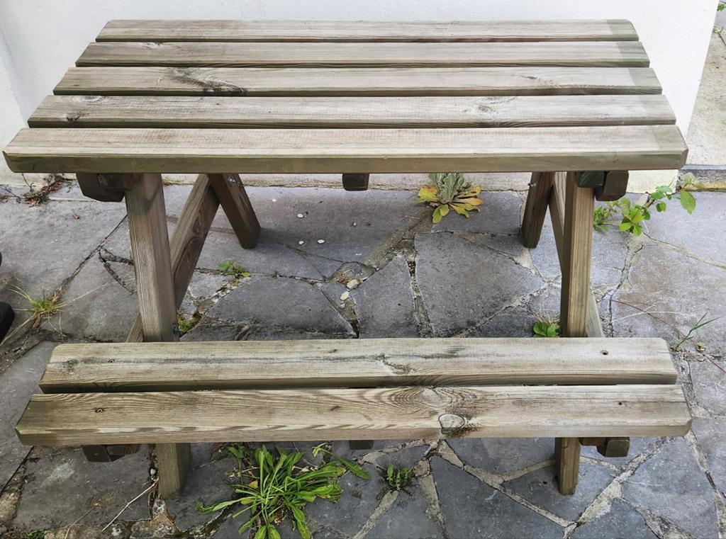 Table jardin enfant en bois, Enlèvement, Utilisé, Rectangulaire, Bois