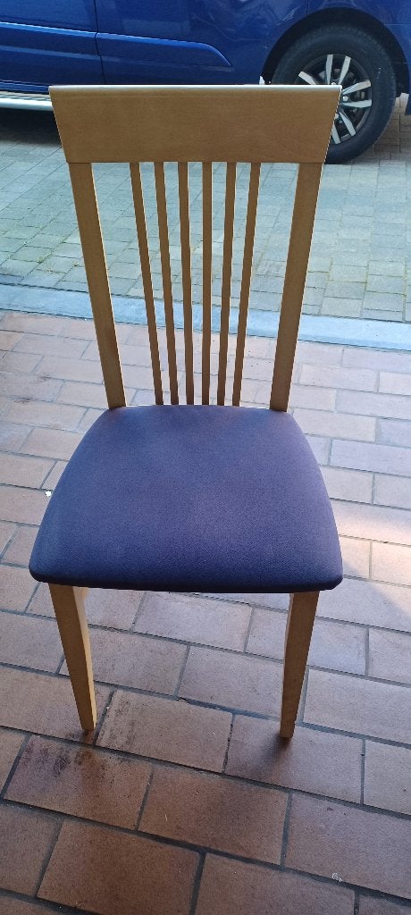 Stoelen, Ophalen, Hout, Gebruikt, Blauw
