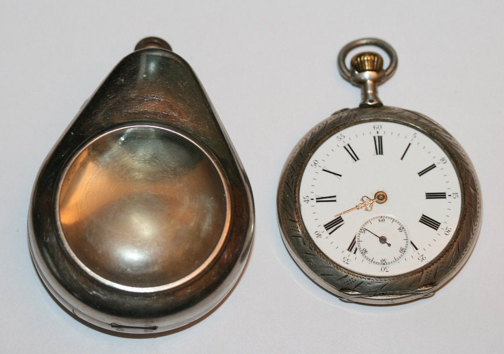 Antieke zakhorloge massief zilver, Ophalen of Verzenden