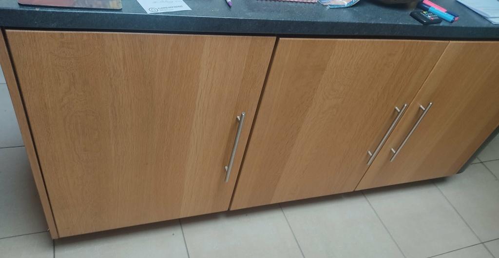 30 massief eiken keukenfronten!!!, Doe-het-zelf en Bouw, Hout en Planken, Ophalen, Zo goed als nieuw, Eiken, Plank