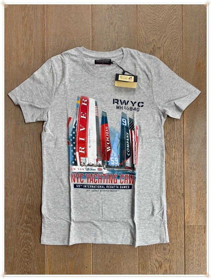 RIVER WOODS - T-SHIRT COURTES MANCHES NEUF – T. : S, Enlèvement ou Envoi, Neuf, Taille 46 (S) ou plus petite, River woods