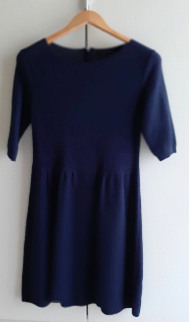 Te koop: Mooi winterjurkje "La Fée Maraboutée", M., Kleding | Dames, Ophalen of Verzenden, Blauw, Boven de knie