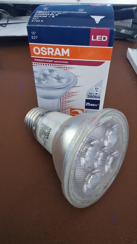 Lot 10 Ampoules Led Osram Parathom Advanced Dimmable 5W E27, Enlèvement ou Envoi