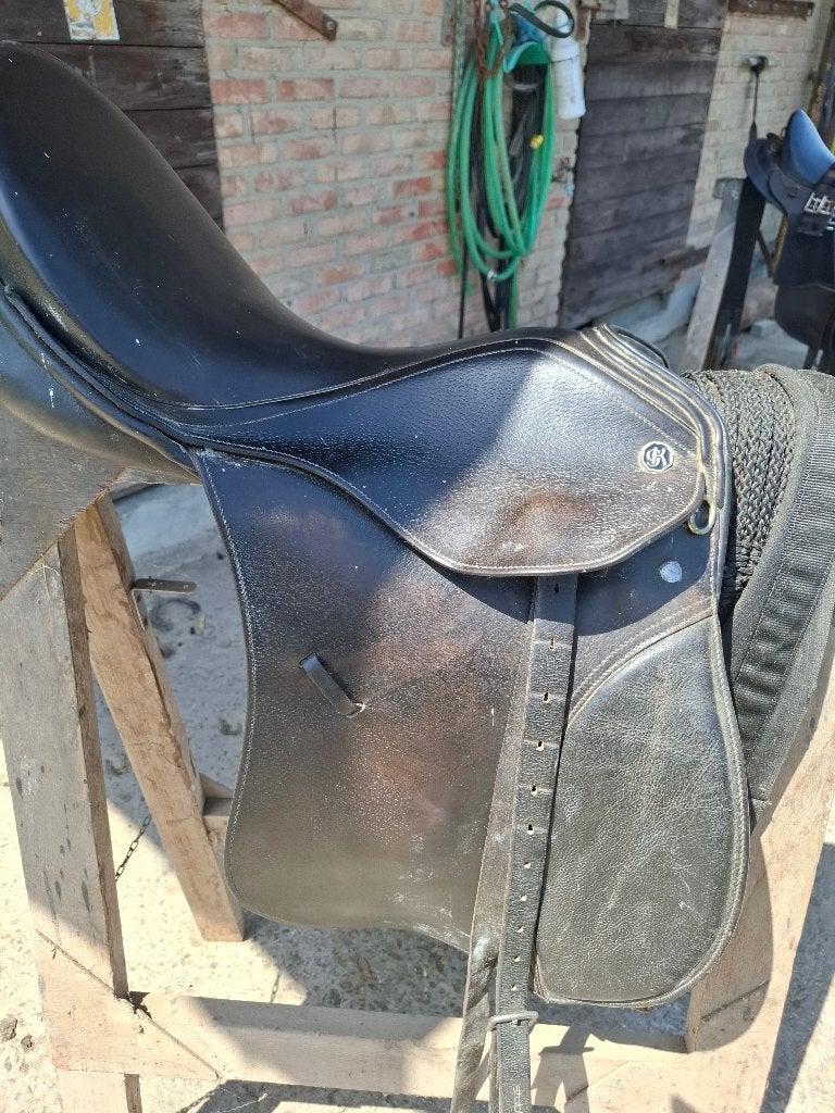 Lederen paardenzadel Kiefer, Dieren en Toebehoren, Paarden en Pony's | Zadels, Ophalen, Gebruikt