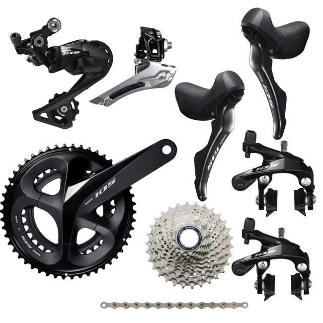 Shimano 105 R7000 Groupset 11x2-speed Rim Brake, Ophalen, Remmen