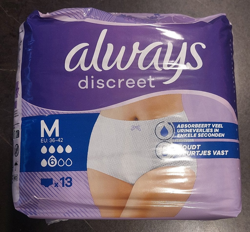 Always Discreet - 13 stuks per pak - incontinentie broekje, Ophalen of Verzenden, Nieuw