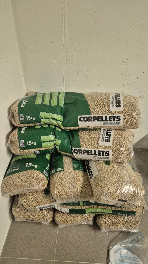 Houtpellets Corpellets standaard 15 kg, Tuin en Terras, Ophalen