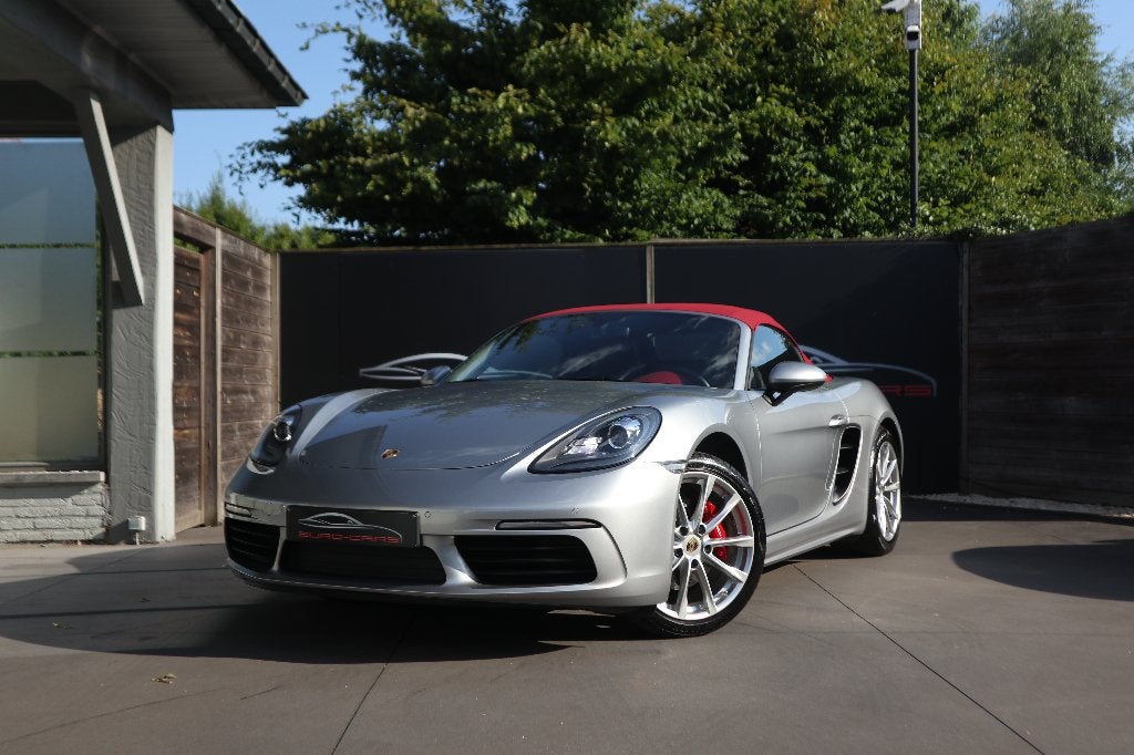 boxster 718/ pdk /leder /pdc /belgische wagen/ 10.650 km !, Autos, Cuir, Argent ou Gris, Achat, Euro 6