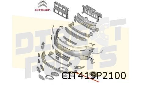 Citroën C5 Aircross voorbumper onder zwart (te spuiten) Orig, Auto-onderdelen, -, Nieuw, Bumper, -