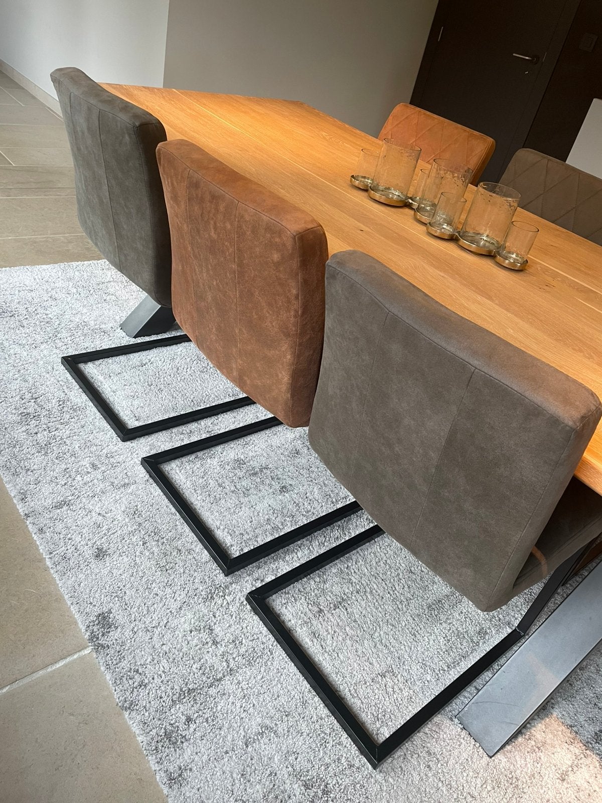 Complete set van 6 industriële eetkamerstoelen, Ophalen, Zo goed als nieuw, Overige kleuren