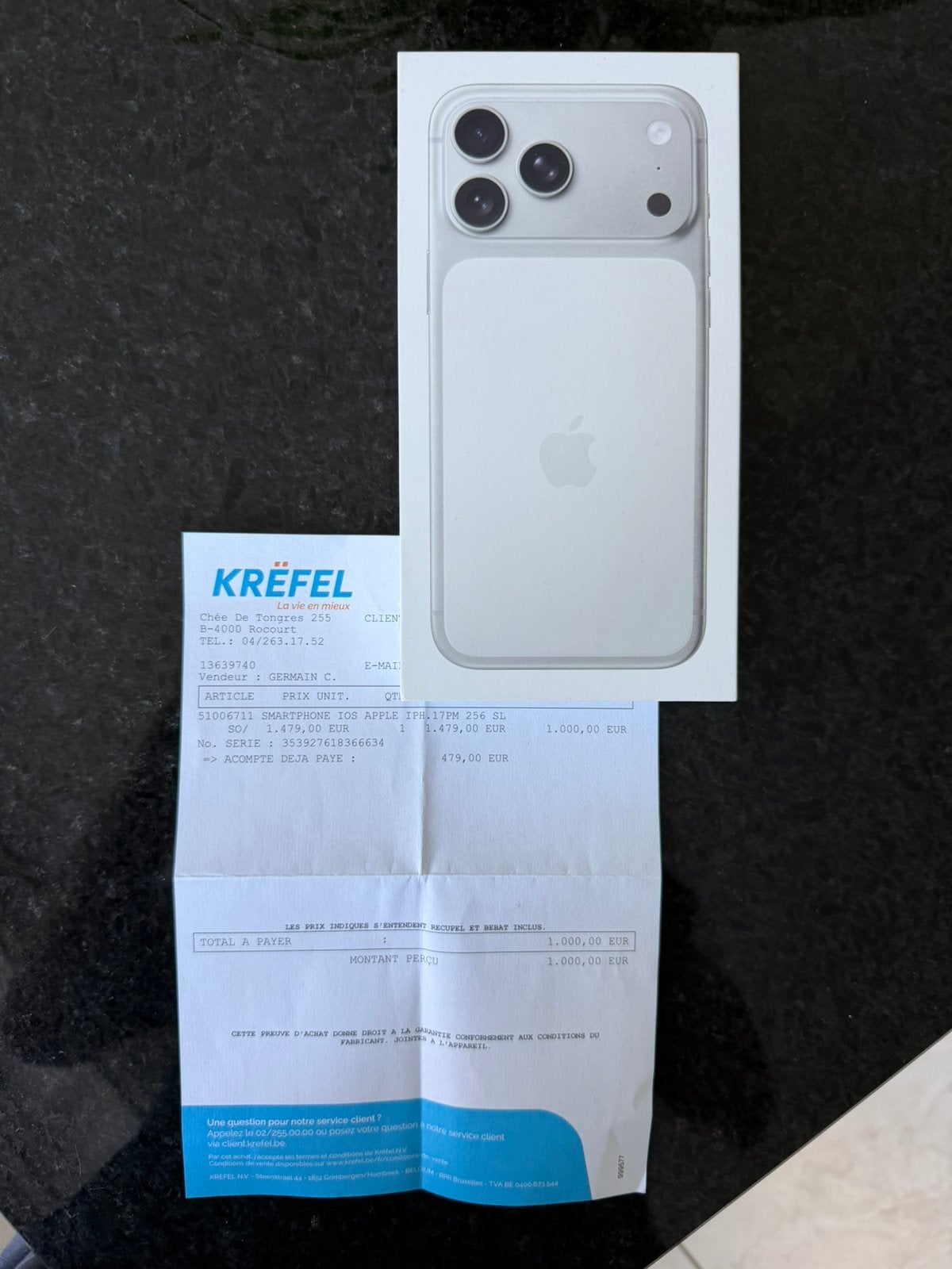 iPhone 17 Pro Max 256 GB, Télécoms, 256 GB, Gris, Autres modèles, Comme neuf