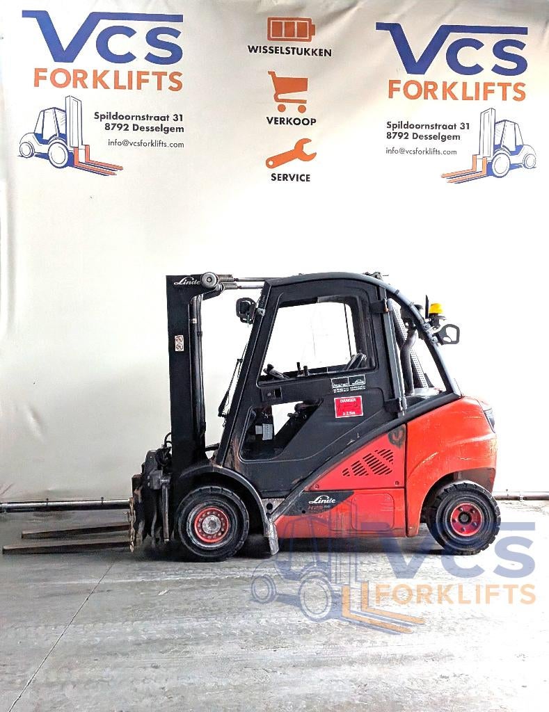 LINDE H25D-02 Electrische Heftruck 2.5 + Rotator met klem, Électrique, LINDE, Chariot élévateur, Enlèvement