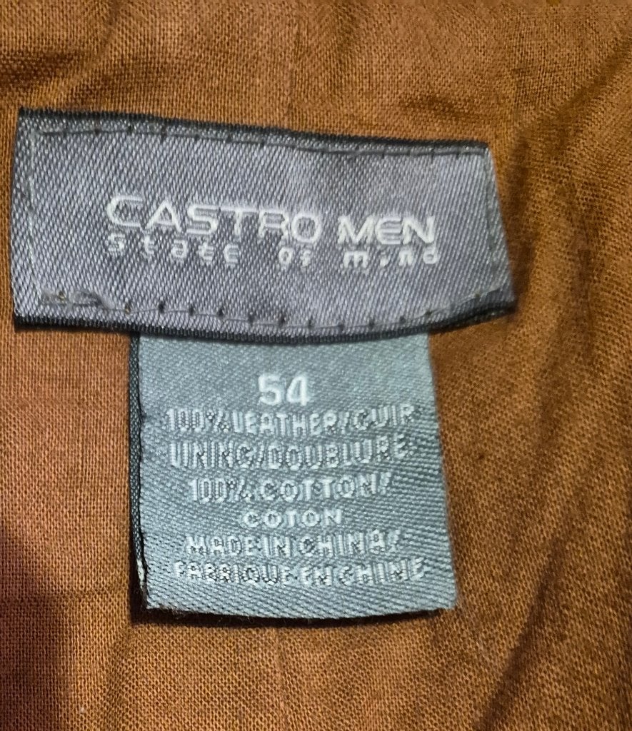 Castro herenblazer leer, Ophalen of Verzenden, Zo goed als nieuw, Maat 52/54 (L), Overige kleuren