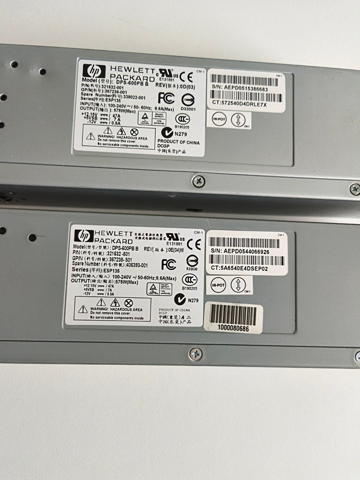 HP DPS-600PB B Server Voeding / PSU - 575W (321632-001), Computers en Software, Ophalen of Verzenden
