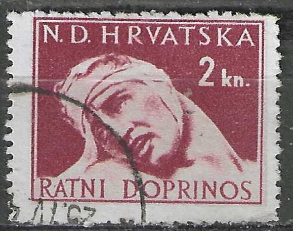 Croatie 1943/1944 - Yvert 4SEBF - Victimes de guerre (ST), Envoi, Affranchi