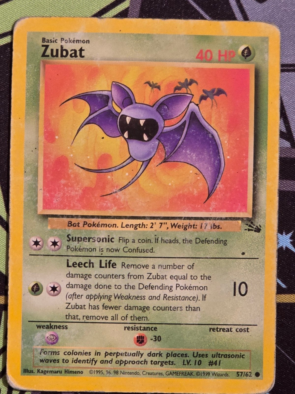 Zubat, Ophalen, Gebruikt, Losse kaart, Foil