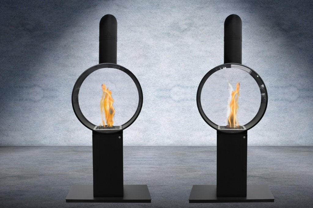spartherm fuora G nero recht glas, Ophalen, Waterbestendig, Zo goed als nieuw, Vloer
