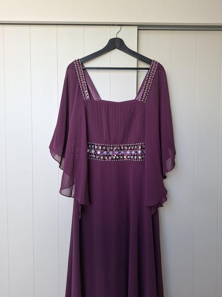 Gala jurk paars met pailletten!, Kleding | Dames, Gelegenheidskleding, Ophalen, Maat 42/44 (L), Paars