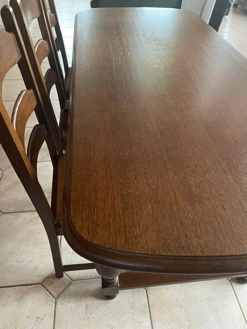 table et chaises, Enlèvement, Comme neuf, Chêne