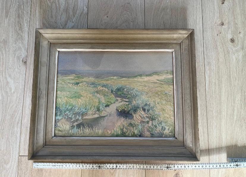 Ad Blok van der Velden – aquarel duinlandschap (1955), Enlèvement