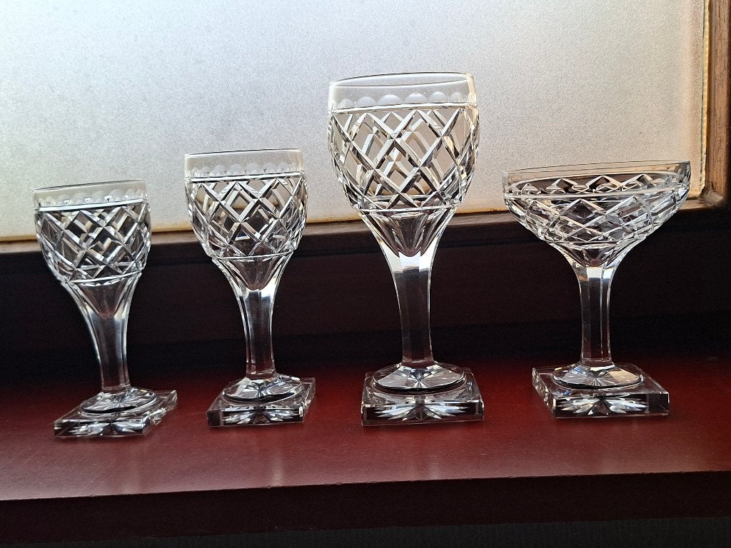 Service 4 x 6 verres Val Saint Lambert modèle Saint Hélène, Enlèvement