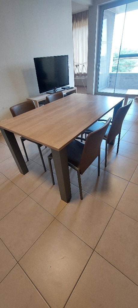 keukentafel met 4 stoelen, Huis en Inrichting, Tafels | Eettafels, Ophalen, Gebruikt, 100 tot 150 cm, 50 tot 100 cm