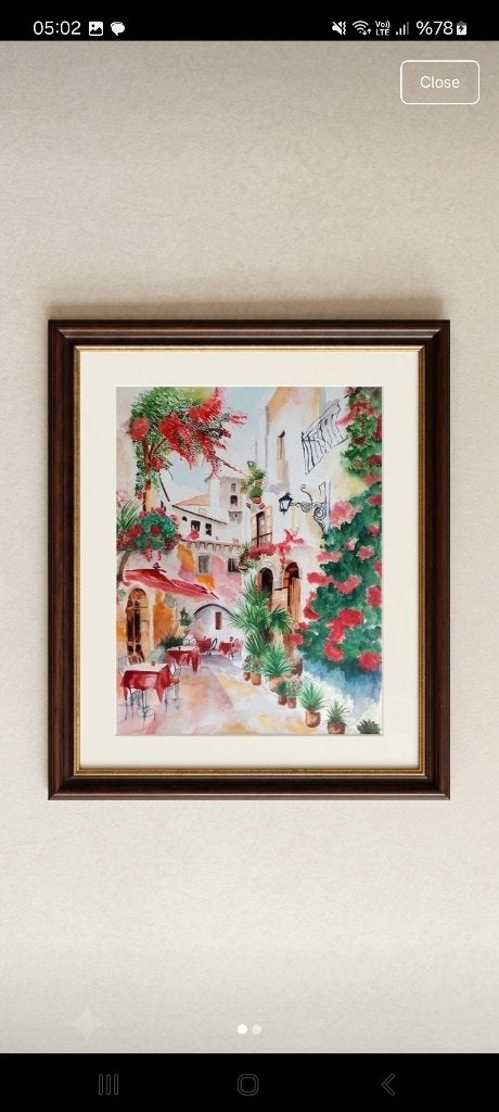 Watercolor paiting, Ophalen of Verzenden, Gesigneerd, Klassiek, Aquarel