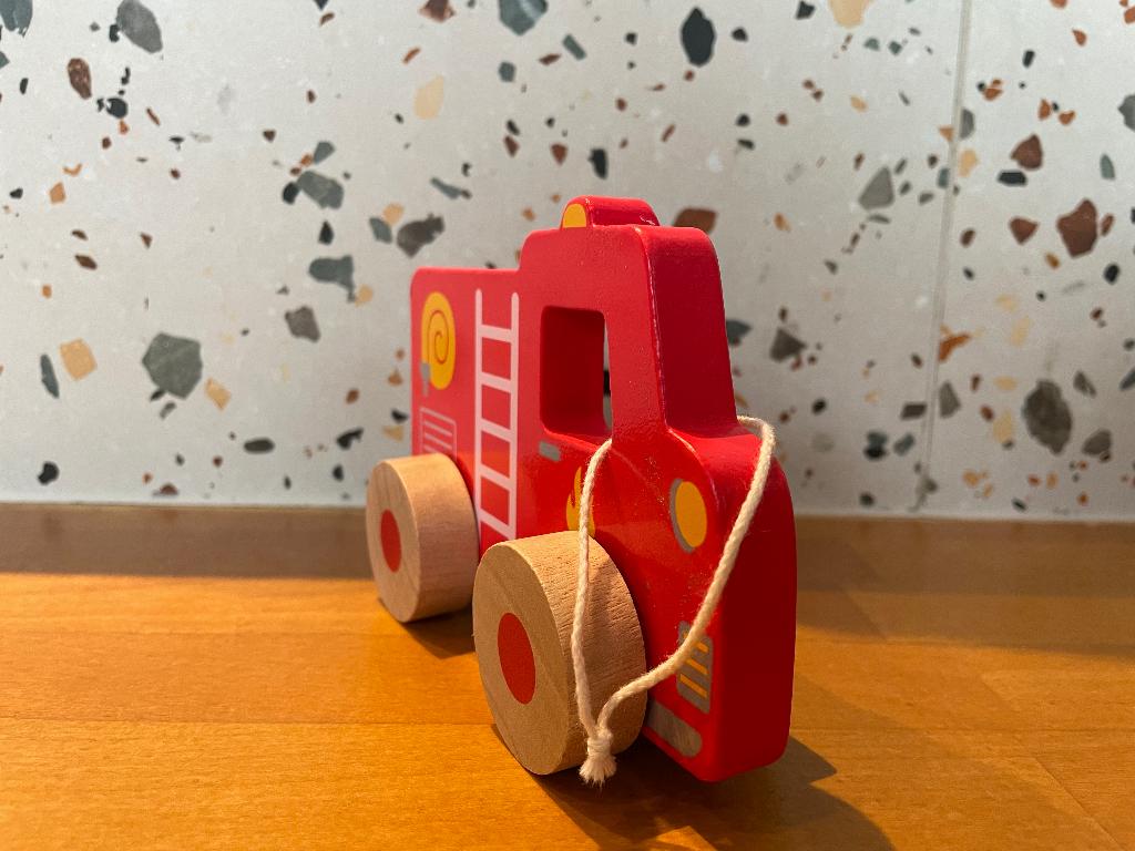 Houten speelgoed brandweerwagen, Ophalen, Nieuw, Overige typen