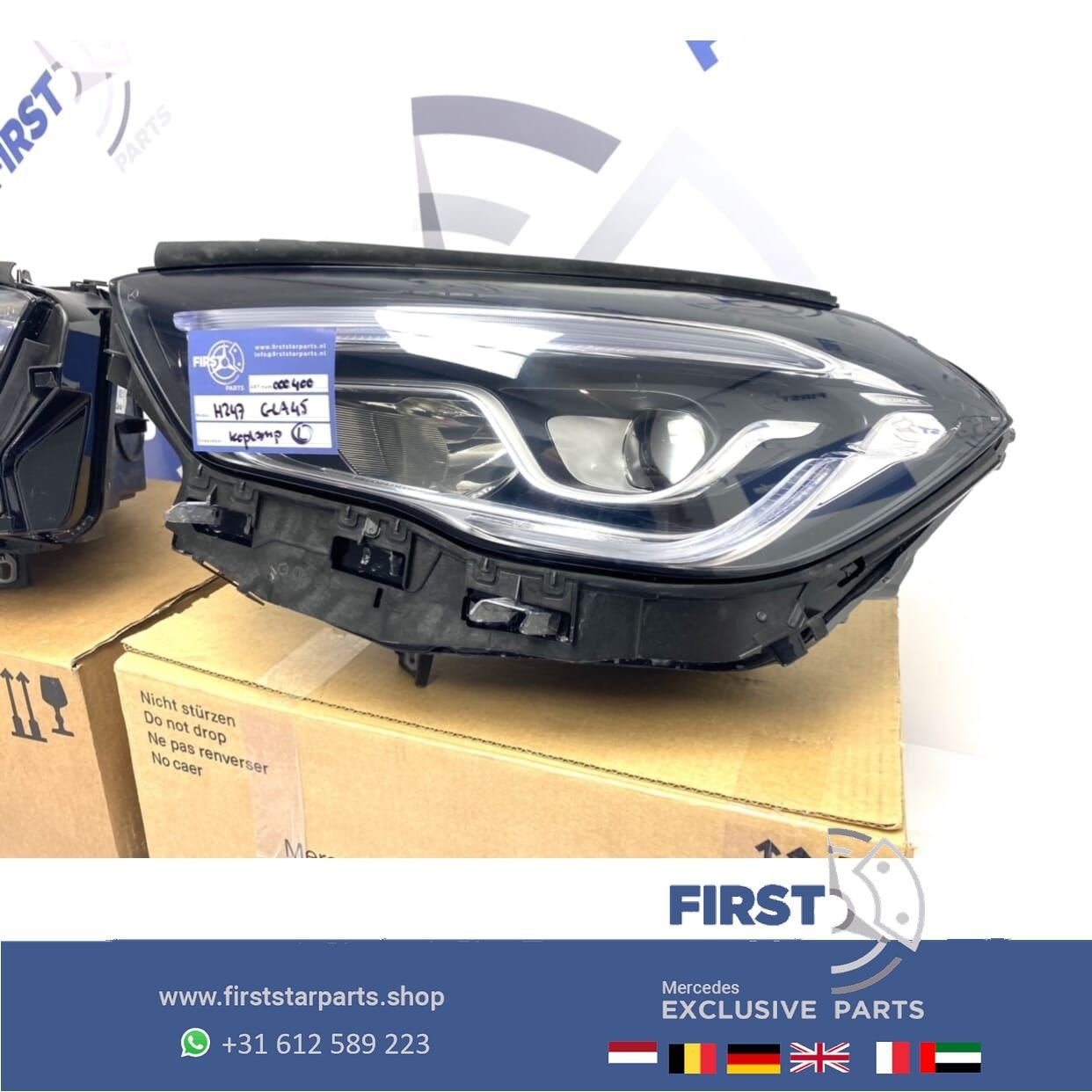 H247 GLA 2021 KOPLAMP LINKS origineel Mercedes HIGH PERFORMA, Gebruikt, -, Ophalen of Verzenden, -