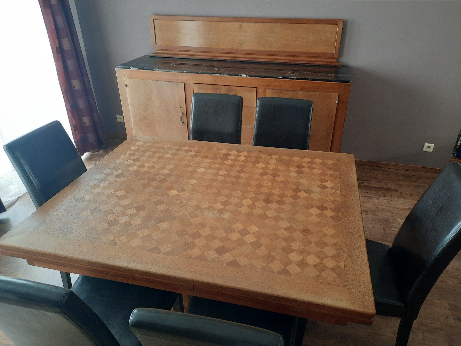 Eiken tafel, uitschuifbaar, Huis en Inrichting, Ophalen, Gebruikt, Eikenhout, Vijf personen of meer