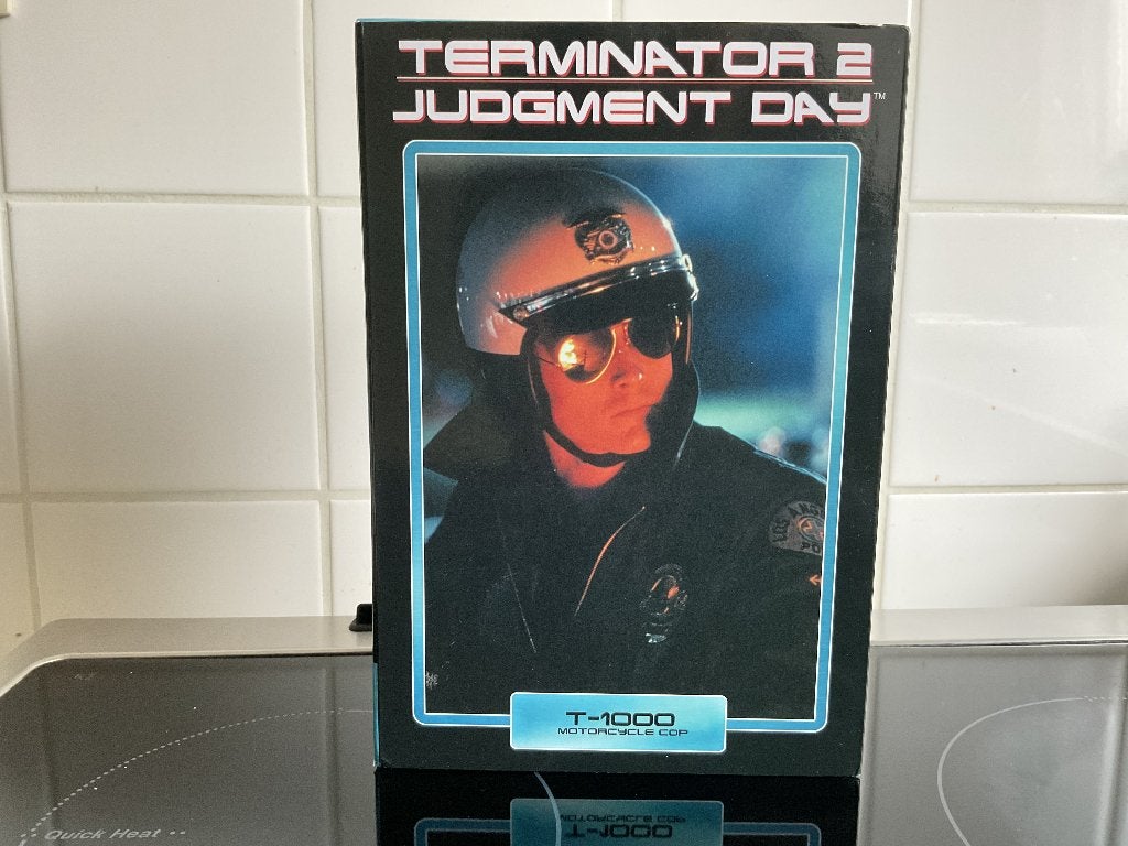 Neca terminator 2 Ultimate T1000 motorcycle cop mint in box, Ophalen