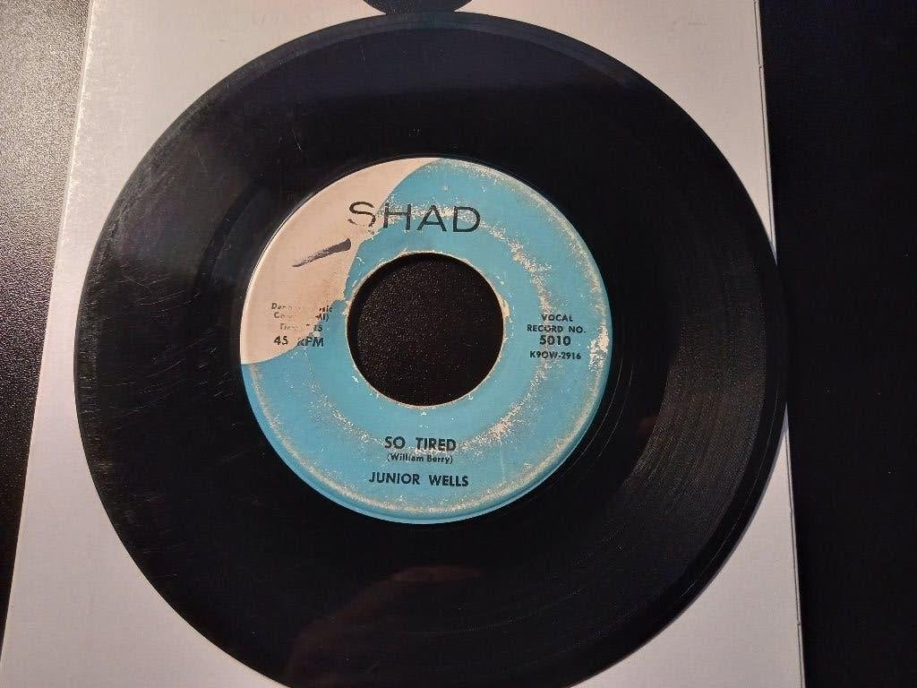 Junior Wells ‎– So Tired /Can't Live Without You,Baby "Blues, Gebruikt, 7 inch, Ophalen of Verzenden, Beschermende buitenhoes