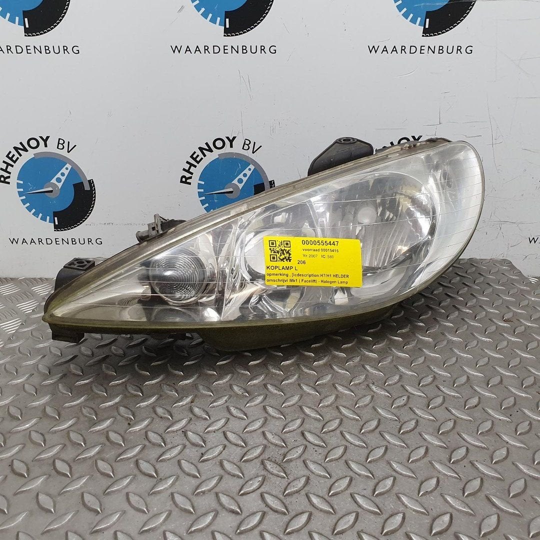 PEUGEOT 206 KOPLAMP L 2007, Ophalen of Verzenden, Gebruikt, Stiba lid