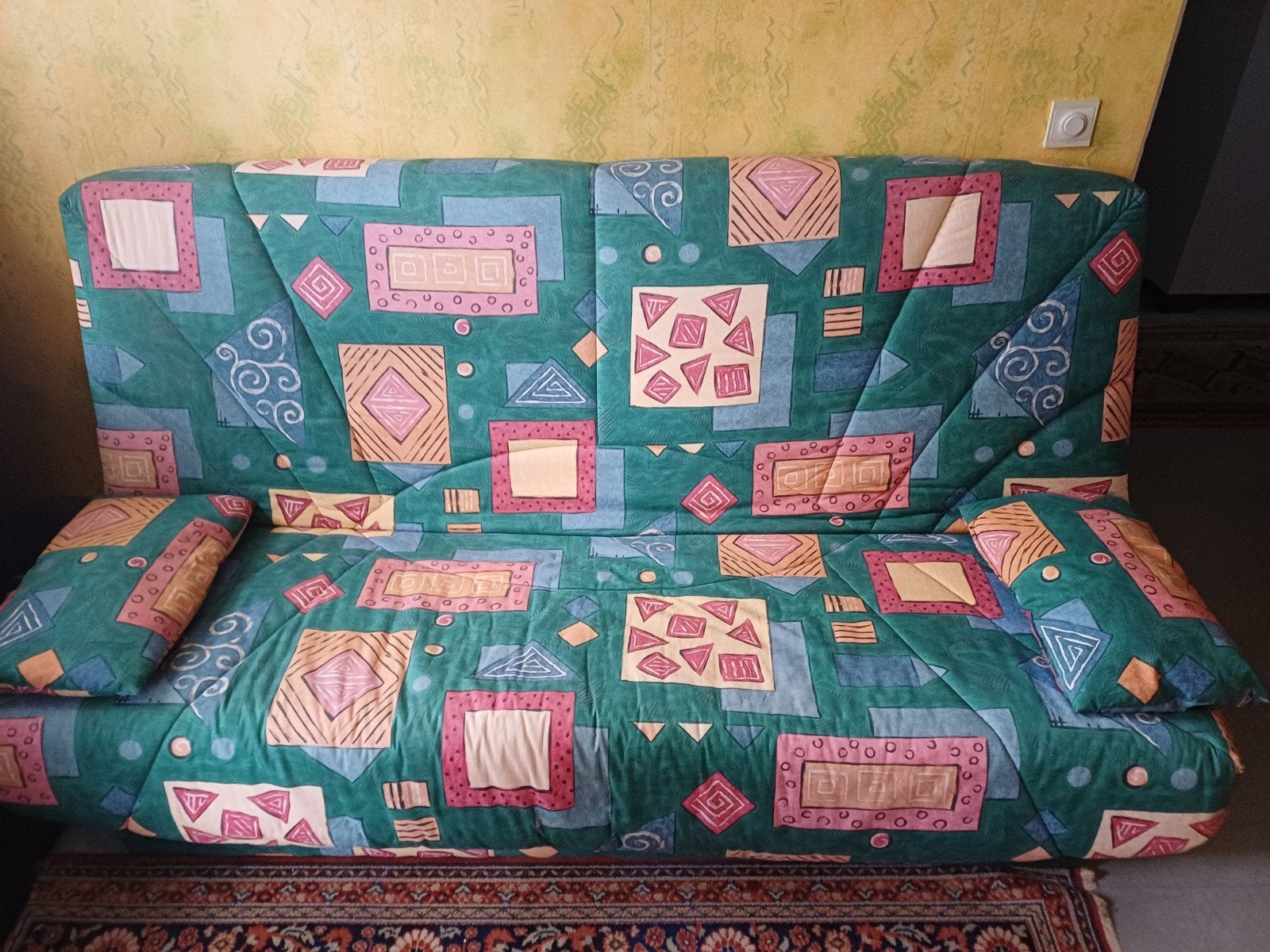 canapé-lit, Maison & Meubles, Chambre à coucher | Canapés-lits, Enlèvement, Multicolore, Deux personnes, 190 cm ou moins