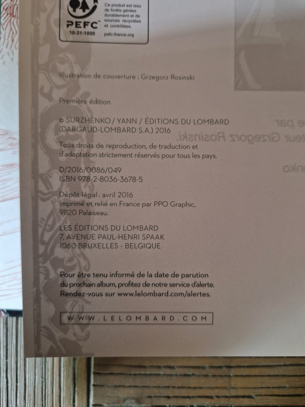 Bd la jeunesse de thorgal 4,EO, Enlèvement ou Envoi