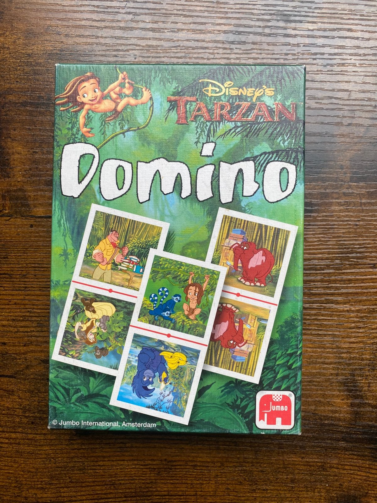 🔥 Vintage Domino spel - Tarzan - Disney, Hobby en Vrije tijd, Ophalen of Verzenden, Zo goed als nieuw
