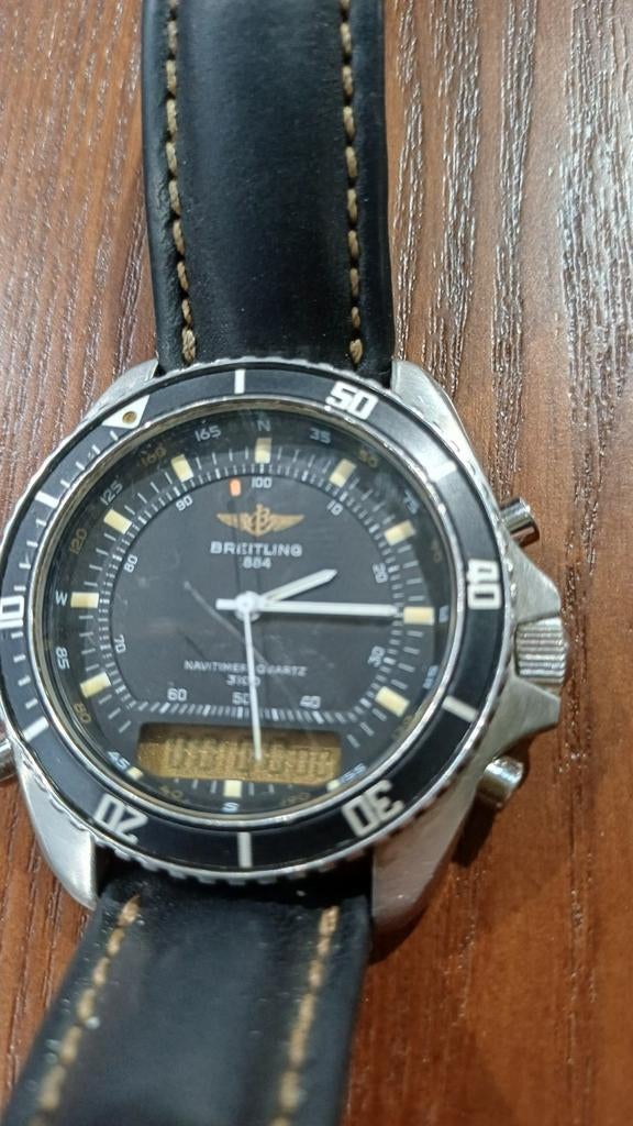 Originele breitling navitimer pluton 3100, Handtassen en Accessoires, Horloges | Heren, Ophalen of Verzenden, Breitling