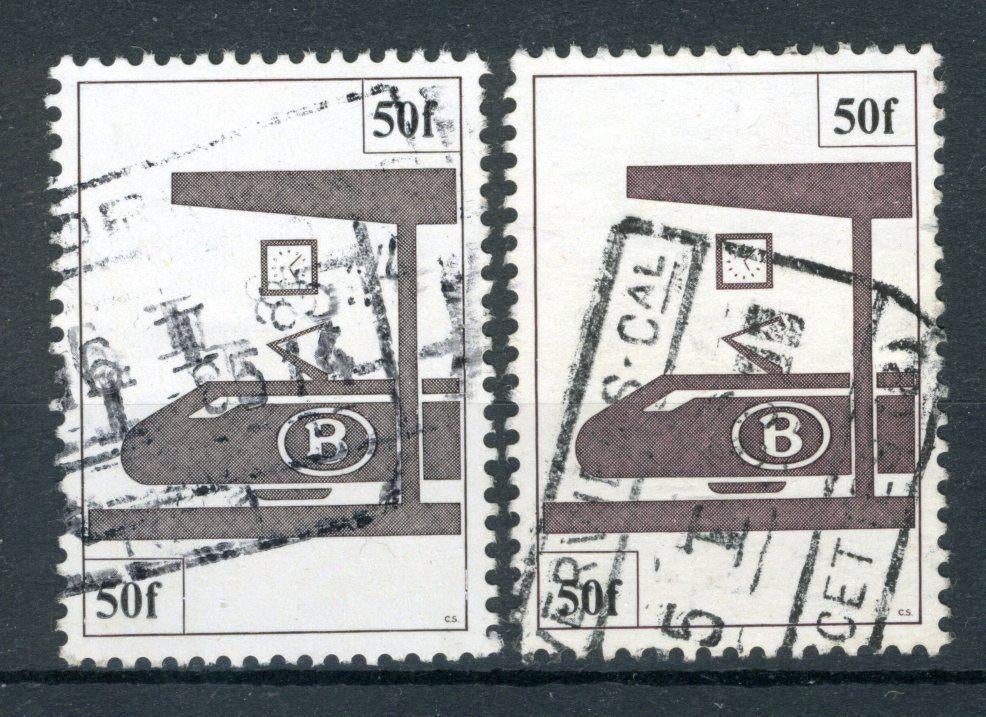 (B) TR457 gestempeld 1982 - Pictogram station (2 stuks), Postzegels en Munten, Postzegels | Europa | België, Ophalen of Verzenden