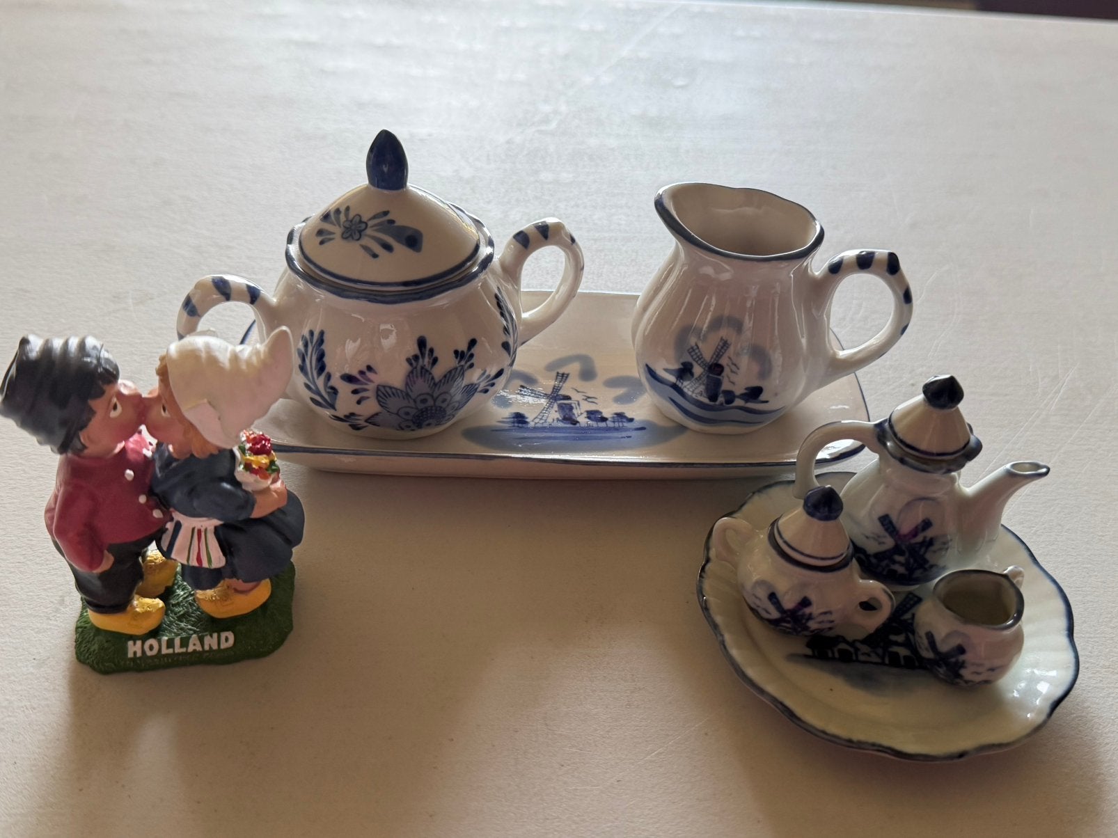 Décorations diverses provenant des Pays-Bas, Maison & Meubles, Enlèvement, Comme neuf, Bleu, Pierre/céramique