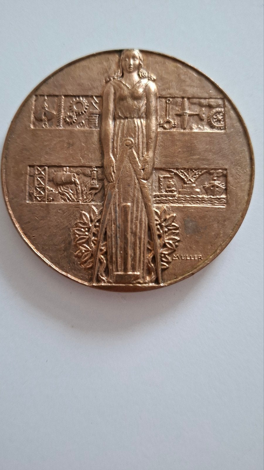 Bronzen medaille, Ophalen, Brons