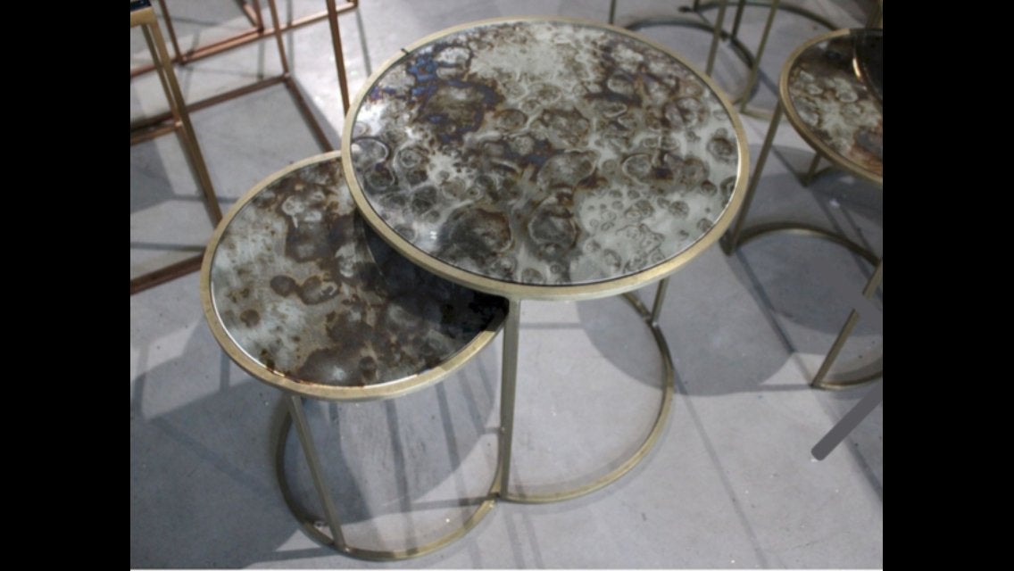 Nieuwe set dome deco bijzettafeltjes, Enlèvement ou Envoi, Neuf, Autres matériaux