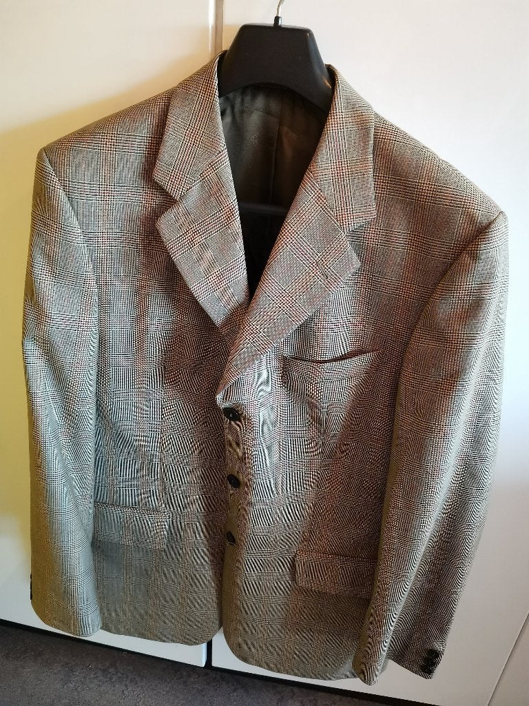 heren colbert Louis Féraud - geruit - Made in Paris - 52/54, Ophalen of Verzenden, Zo goed als nieuw, Maat 52/54 (L), Féraud