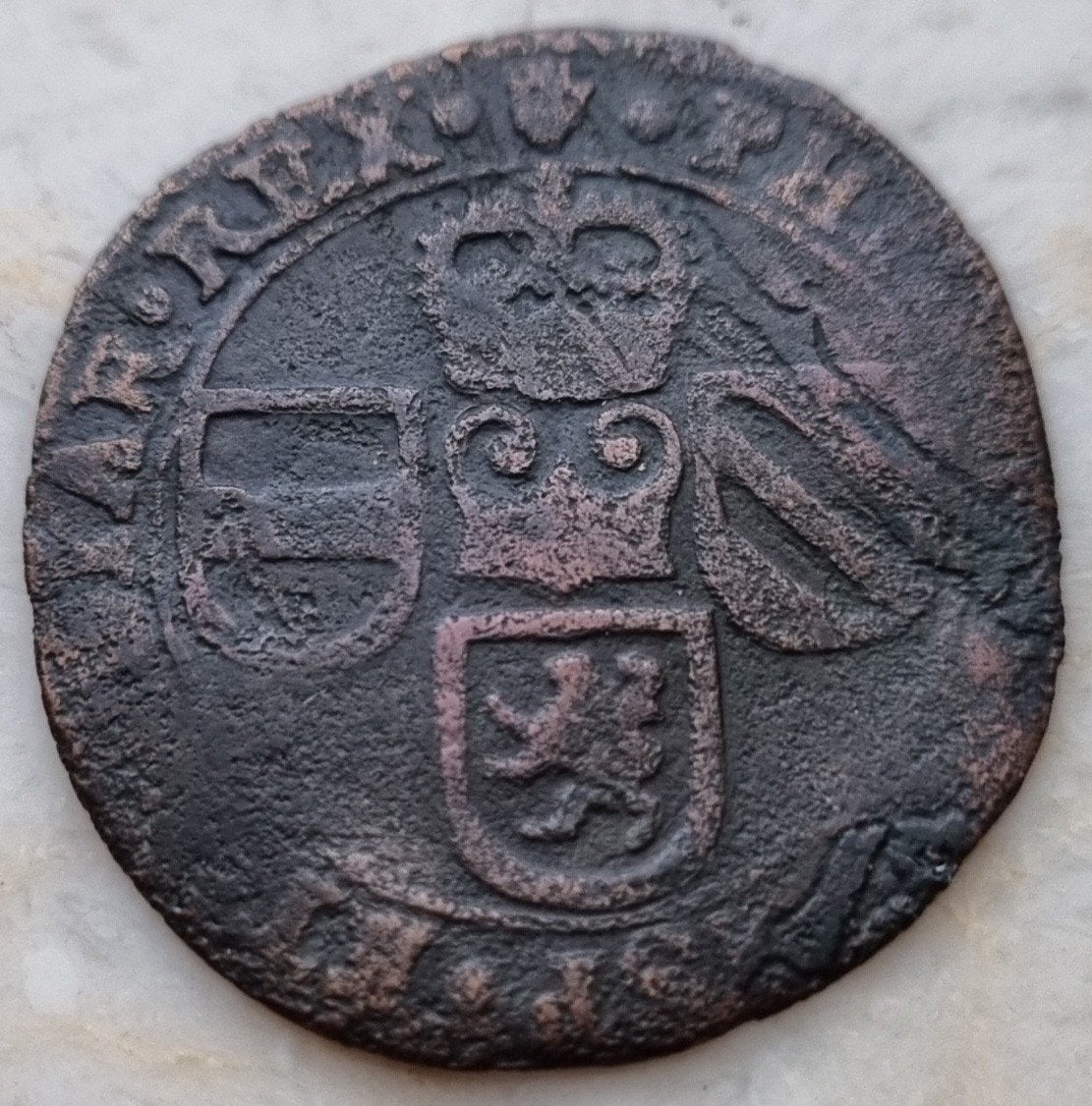 Oord/Liard 1654 (Antwerpen) Philips IIII, Ophalen of Verzenden, Losse munt