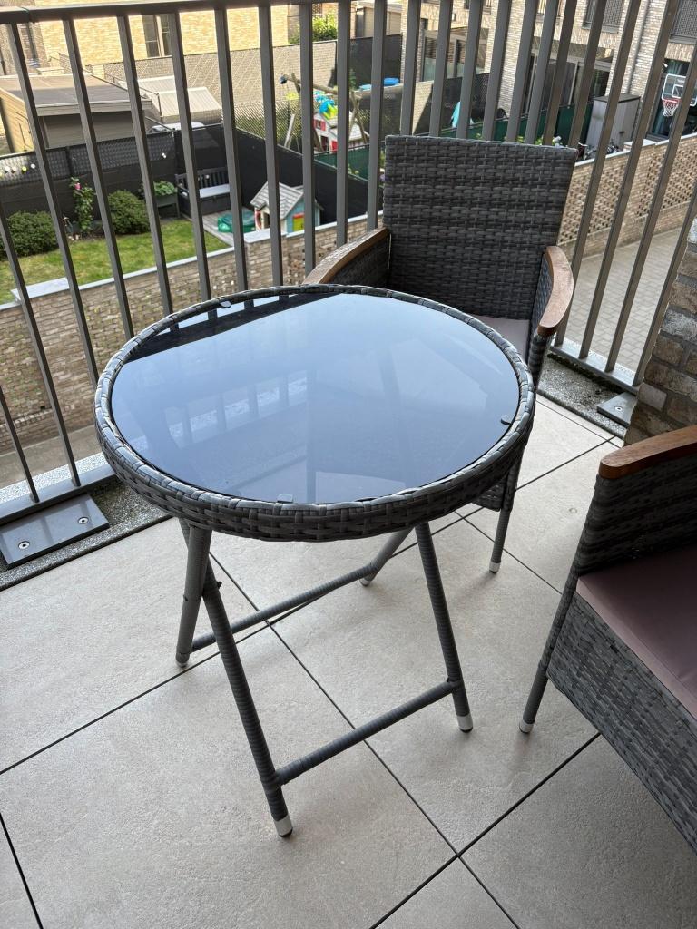 Set de bistrot avec 2 chaises, Jardin & Terrasse, Enlèvement, Utilisé, Salons de jardin