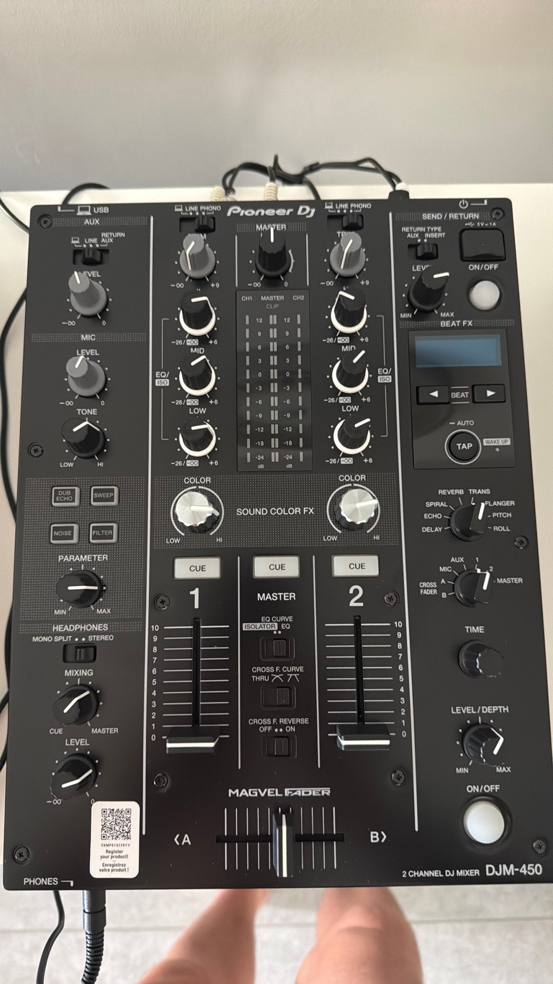 À vendre table de mixage 2 canaux DJ pioneer DJM -450, Musique & Instruments, Enlèvement, Neuf