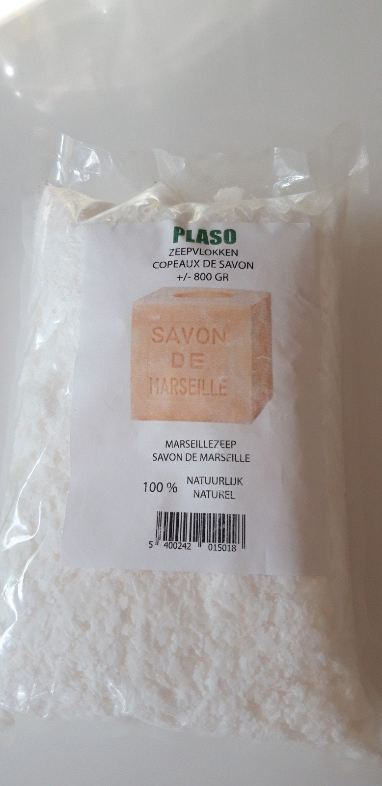 Wasmiddel, zeepvlokken 100% Marseillezeep 2x 800 gram, Ophalen