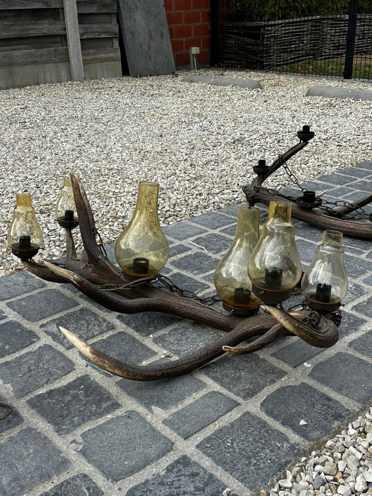 Grote hertengewei lusters gewei lamp, Ophalen