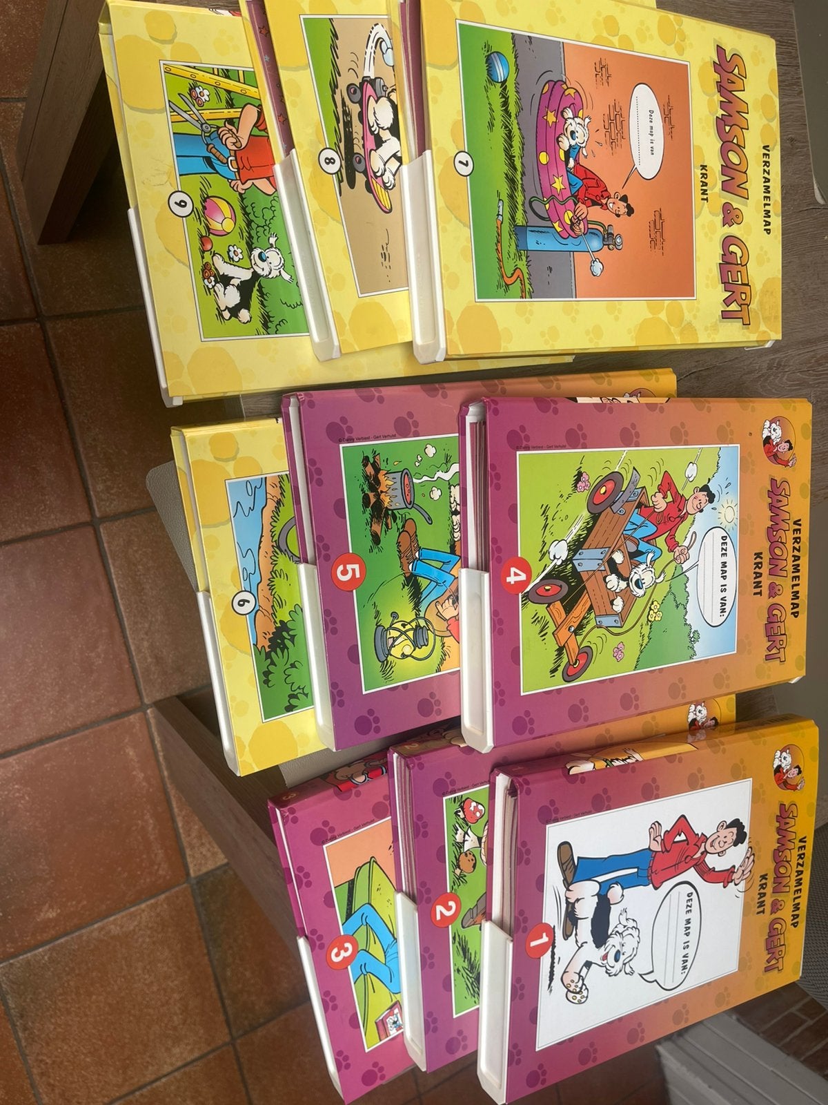 Unieke topverzameling 9 Samson en Gert krantenmappen, Enlèvement