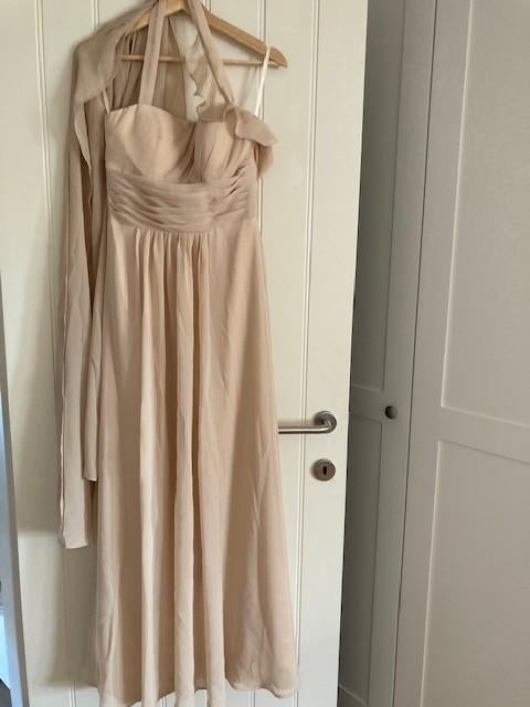 Avondjurk Light in the box M incl bijpassende sjaal, Kleding | Dames, Gelegenheidskleding, Maat 38/40 (M), Overige typen, Beige